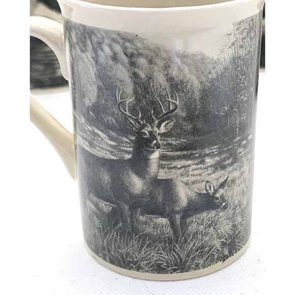 Cups/Mugs-Field & Stream-Vintage Look-Deer-Elk-Mallard-Wood Duck-8 oz-Set of 4 - Picture 5 of 16